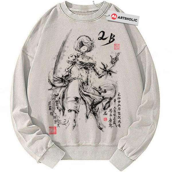 2B Sweatshirt, NieR:Automata Sweatshirt, Game Sweatshirt, Vintage Sweater