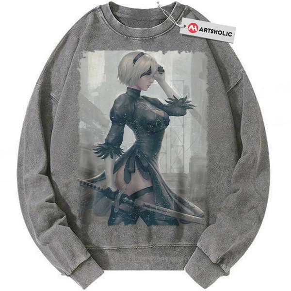 2B Sweatshirt, NieR:Automata Sweatshirt, Game Sweatshirt, Vintage Sweater