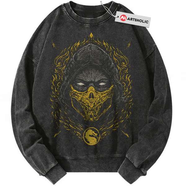 Scorpion Sweatshirt, Mortal Kombat Sweatshirt, Game Sweatshirt, Vintage Sweater