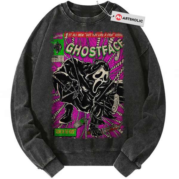 Ghostface Sweatshirt, Scream Sweatshirt, Halloween Sweatshirt, Horror Sweatshirt, Vintage Sweater