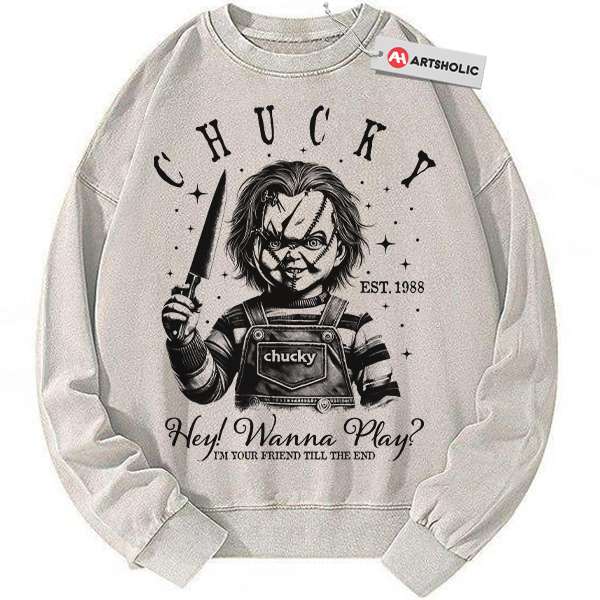 Chucky Sweatshirt, Child's Play Sweatshirt, Halloween Sweatshirt, Horror Sweatshirt, Vintage Sweater