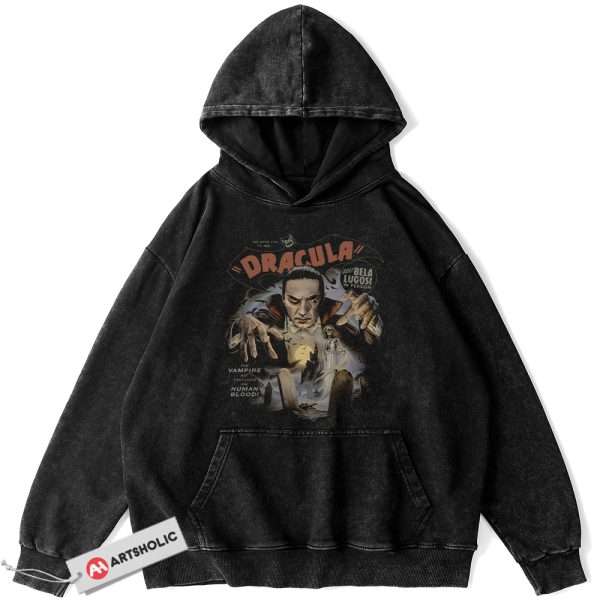 Dracula Hoodie, Halloween Hoodie, Horror Hoodie, Vintage Hoodie