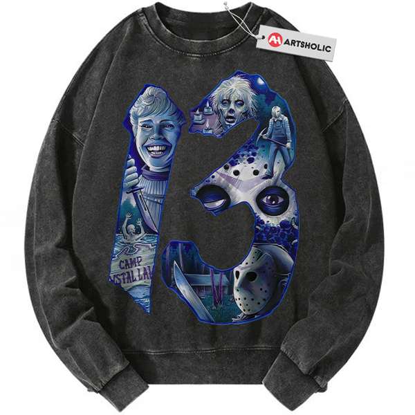 Friday the 13th Sweatshirt, Halloween Sweatshirt, Horror Sweatshirt, Vintage Sweater