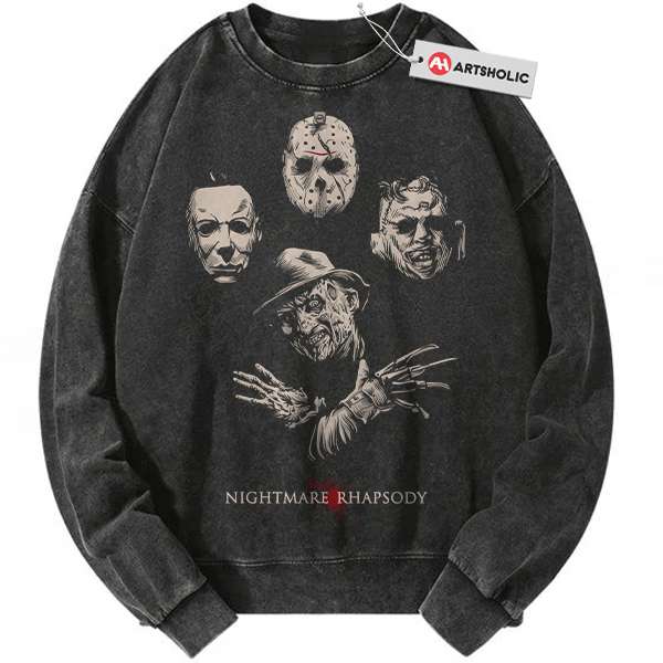 Freddy Kruege Sweatshirt, Jason Voorhees Sweatshirt, Michael Myers Sweatshirt, Leatherface Sweatshirt, Halloween Sweatshirt, Horror Sweatshirt, Vintage Sweater
