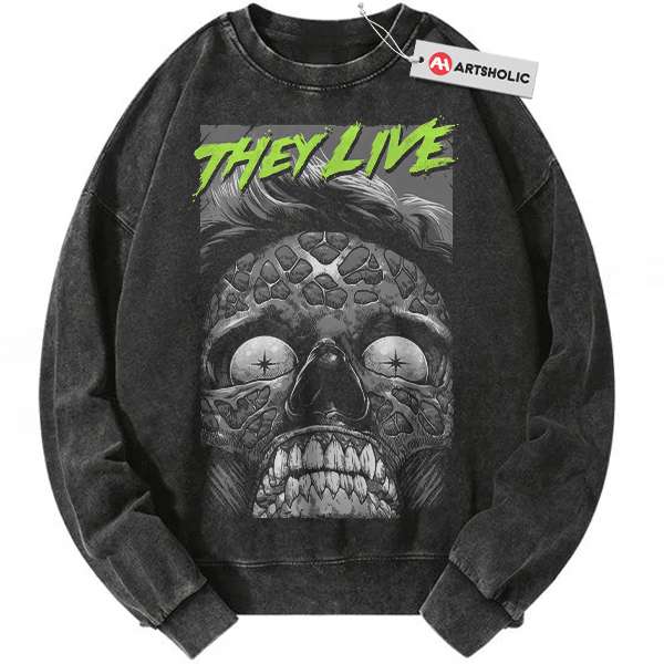 Male Ghoul Sweatshirt,They Live Sweatshirt, Halloween Sweatshirt, Horror Sweatshirt, Vintage Sweater