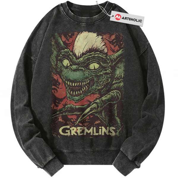 Stripe Sweatshirt, Gremlins Sweatshirt, Halloween Sweatshirt, Horror Sweatshirt, Vintage Sweater