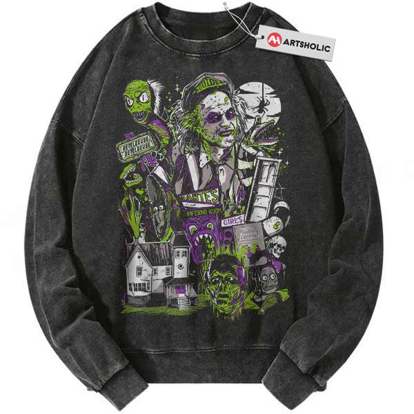 Beetlejuice Sweatshirt, Halloween Sweatshirt, Horror Movie Sweatshirt, Vintage Sweater