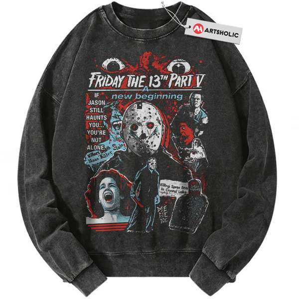 Friday the 13th Sweatshirt, Halloween Sweatshirt, Horror Sweatshirt, Vintage Sweater