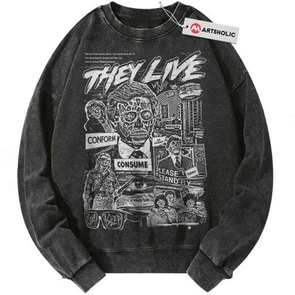 They Live Sweatshirt, Halloween Sweatshirt, Horror Sweatshirt, Vintage Sweater