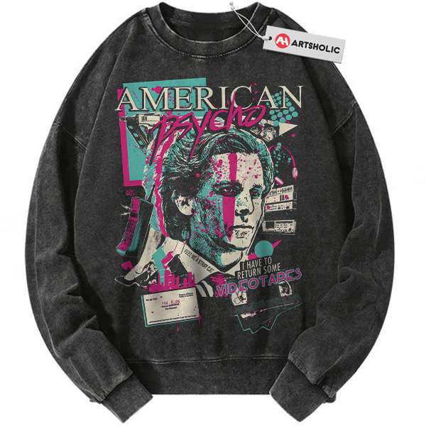 American Psycho Sweatshirt, Halloween Sweatshirt, Horror Movie Sweatshirt, Vintage Sweater