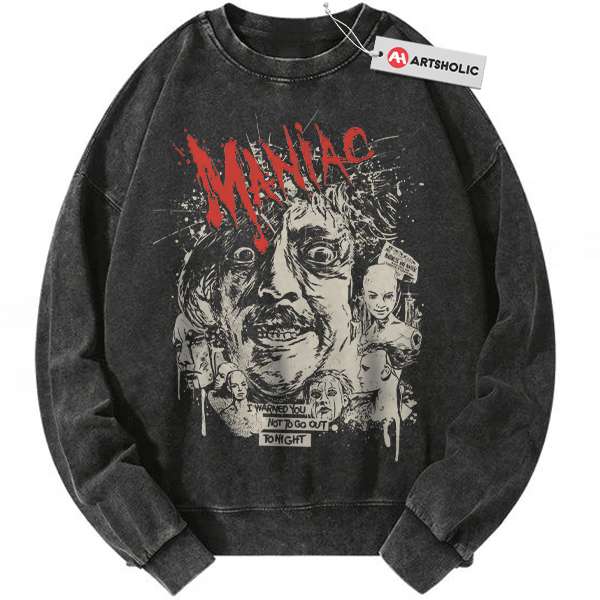 Maniac Sweatshirt, Halloween Sweatshirt, Horror Movie Sweatshirt, Vintage Sweater