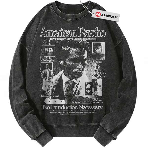 American Psycho Sweatshirt, Halloween Sweatshirt, Horror Sweatshirt, Vintage Sweater