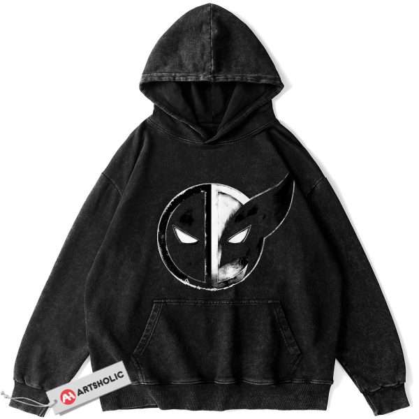 Deadpool vs Wolverine Hoodie, Marvel Comics Hoodie, Vintage Hoodie