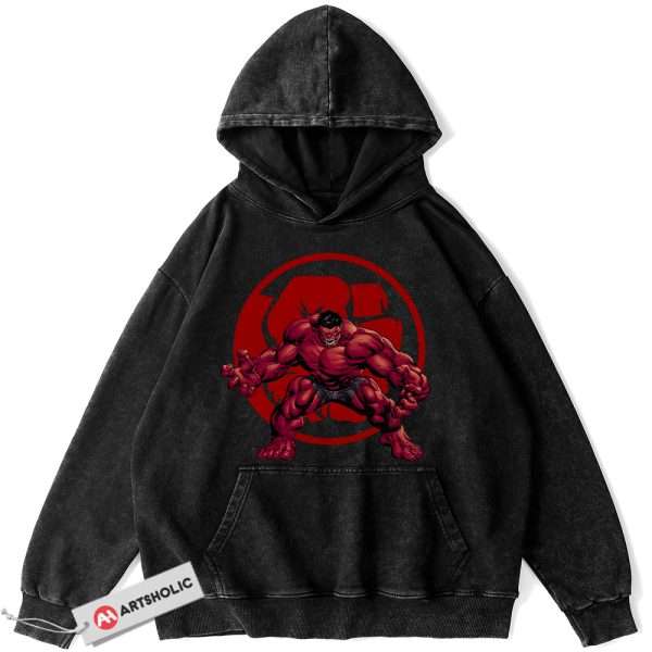 Red Hulk Hoodie, Marvel Comics Hoodie, Vintage Hoodie