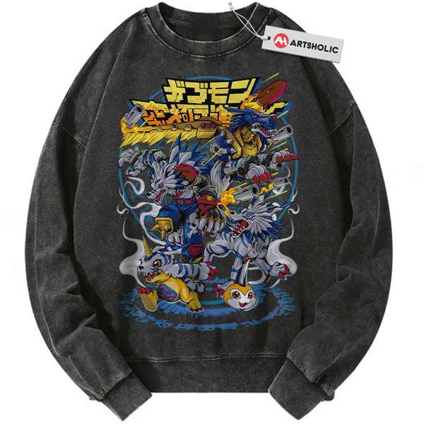 Gabumon Evolutions Sweatshirt, Digimon Sweatshirt, Anime Sweatshirt, Vintage Sweater