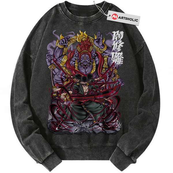 Roronoa Zoro Sweatshirt, One Piece Sweatshirt, Anime Sweatshirt, Vintage Sweater