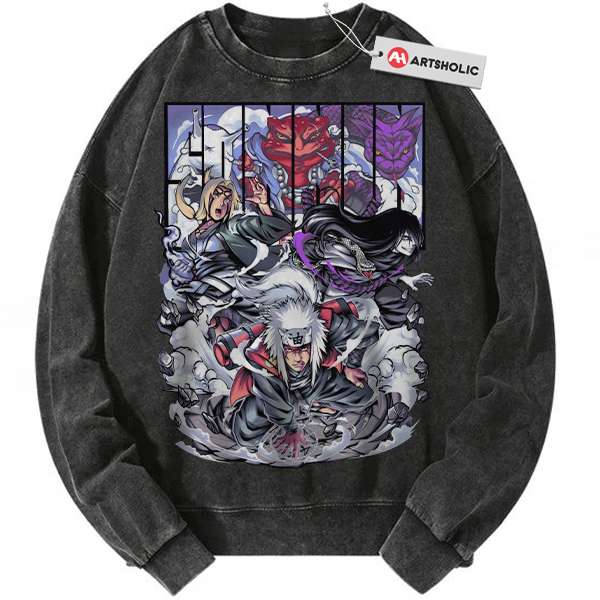 Jiraiya Sweatshirt, Tsunade Sweatshirt, Orochimaru Sweatshirt, Naruto Sweatshirt, Anime Sweatshirt, Vintage Sweater