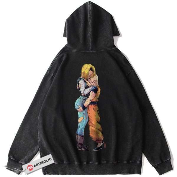 Android 18 Hoodie, Krillin Hoodie, Dragon Ball Z Hoodie, DBZ Hoodie, Anime Hoodie, Vintage Hoodie