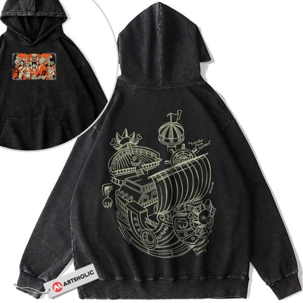 Straw Hat Pirates Hoodie, One Piece Hoodie, Anime Hoodie, Vintage Hoodie 2-Sided