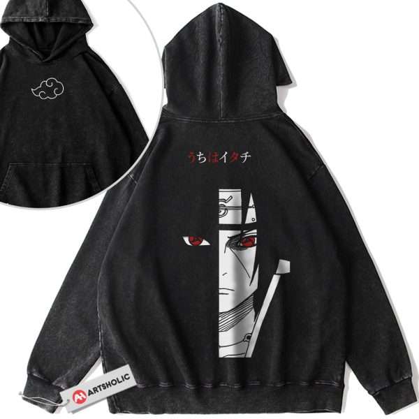 Itachi Uchiha Hoodie, Naruto Hoodie, Anime Hoodie, Vintage Hoodie 2-Sided