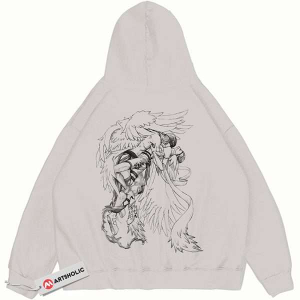 Angewomon and Angemon Hoodie, Digimon Hoodie, Anime Hoodie, Vintage Hoodie