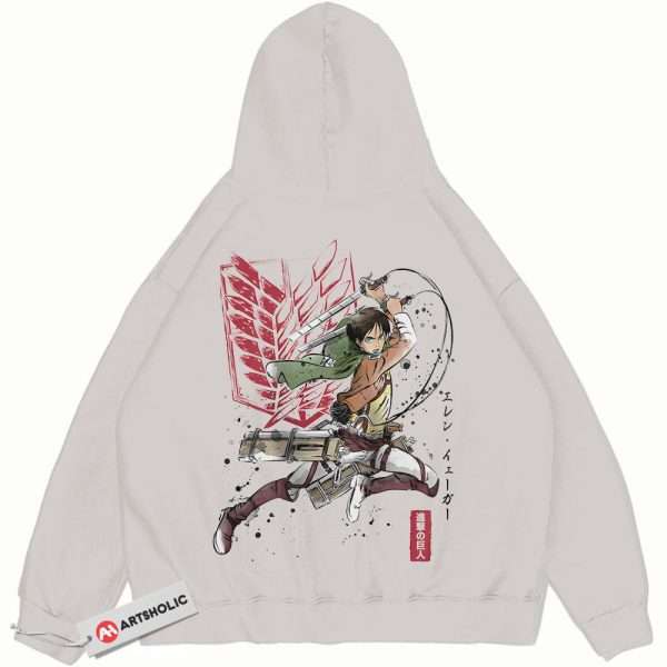 Eren Yeager Hoodie, Attack on Titan Hoodie, AOT Hoodie, Anime Hoodie, Vintage Hoodie