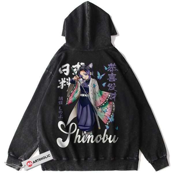 Kocho Shinobu Hoodie, Demon Slayer Hoodie, Anime Hoodie, Vintage Hoodie