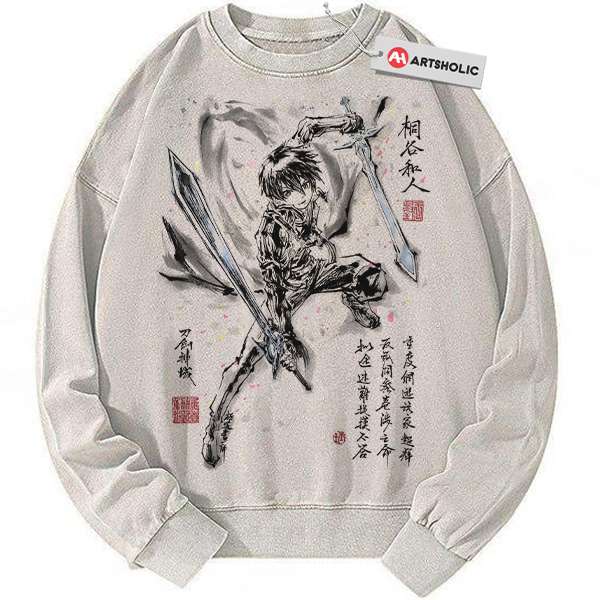Kirito Sweatshirt, Sword Art Online Sweatshirt, SAO Sweatshirt, Anime Sweatshirt, Vintage Sweater
