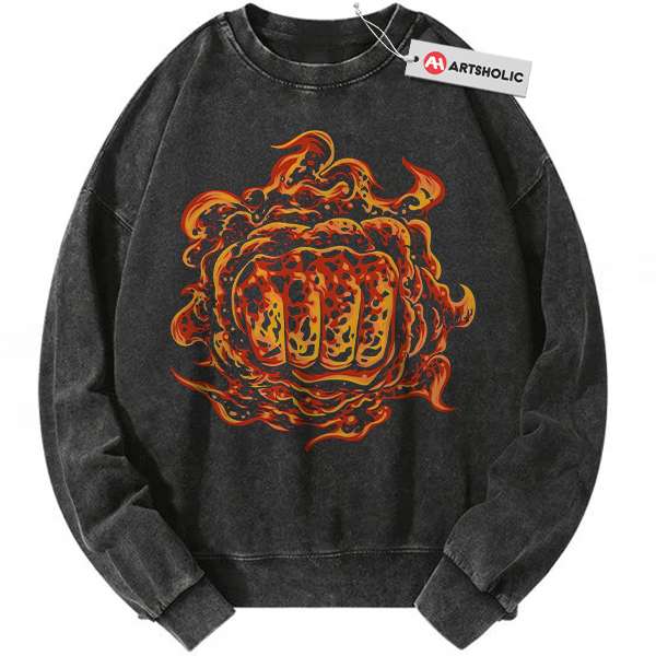 Akainu Magma Fist Sweatshirt, One Piece Sweatshirt, Anime Sweatshirt, Vintage Sweater