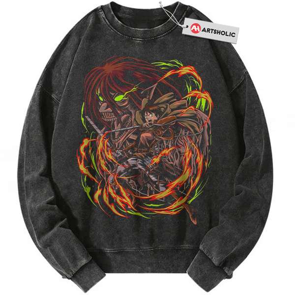 Eren Yeager Sweatshirt, Attack On Titan Sweatshirt, AOT Sweatshirt, Anime Sweatshirt, Vintage Sweater