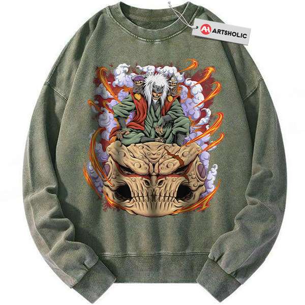 Skull Jiraiya sweatshirt, Naruto sweatshirt, Anime sweatshirt, Vintage Sweater