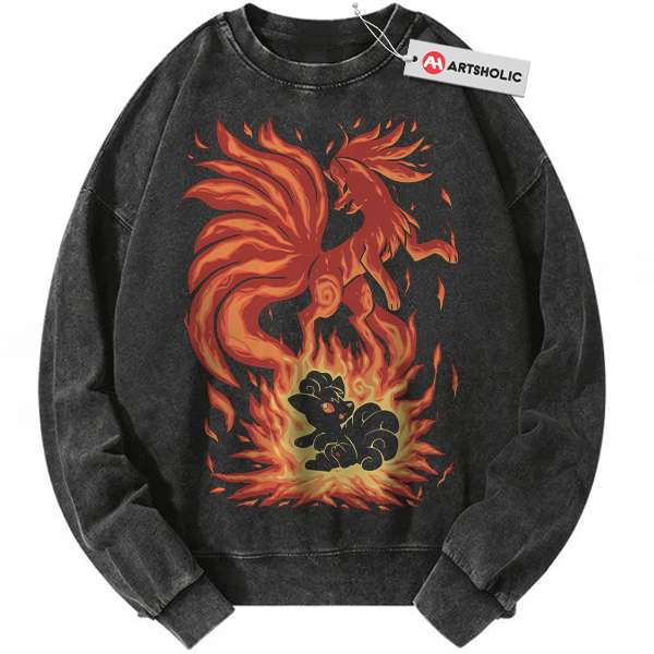 Ninetales Sweatshirt, Vulpix Sweatshirt, Pokemon Sweatshirt, Anime Sweatshirt, Vintage Sweater