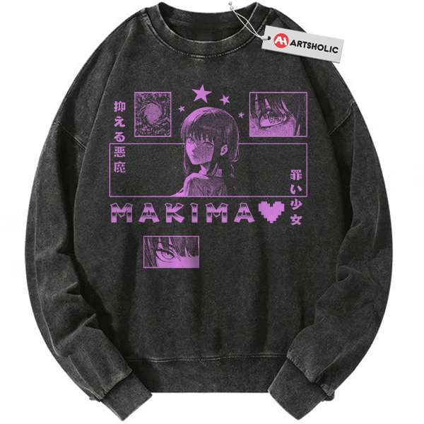 Makima Sweatshirt, Chainsaw Man Sweatshirt, Anime Sweatshirt, Vintage Sweater