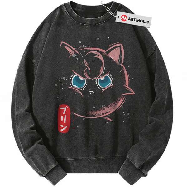 Jigglypuff Sweatshirt, Pokemon Sweatshirt, Anime Sweatshirt, Vintage Sweatshirt