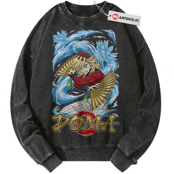 Doma sweatshirt, Demon Slayer sweatshirt, Anime sweatshirt, Vintage Sweater