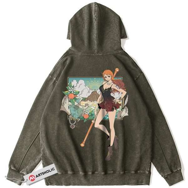Nami Hoodie, One Piece Hoodie, Anime Hoodie, Vintage Hoodie