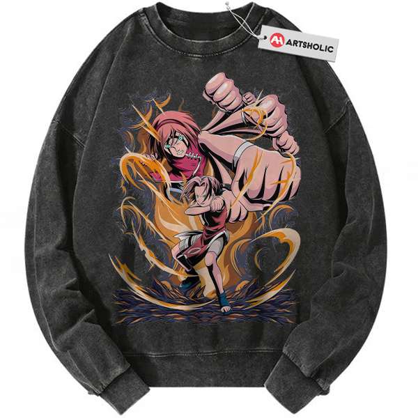 Sakura Haruno Sweatshirt, Naruto Sweatshirt, Anime Sweatshirt, Vintage Sweatshirt