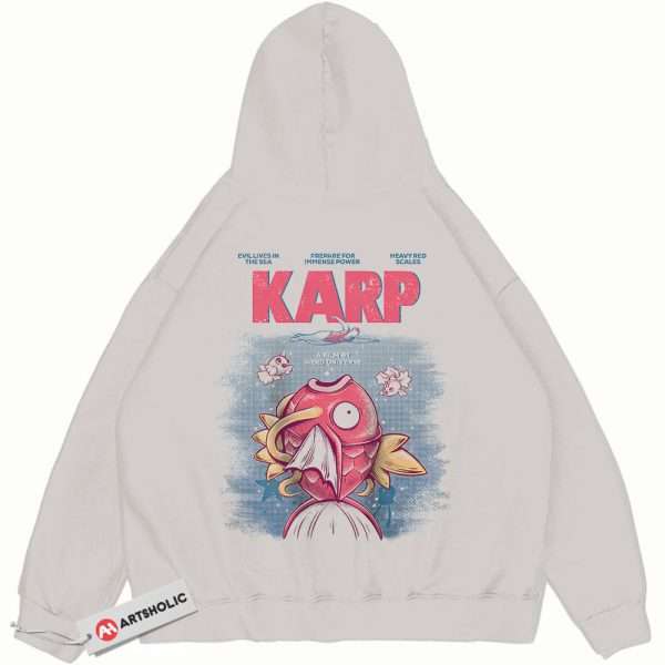 Jaws x Magikarp Hoodie, Pokemon Hoodie, Anime Hoodie, Vintage Hoodie