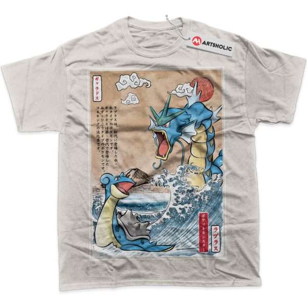 Lapras vs Gyarados Shirt, Pokemon Shirt, Anime Shirt, Graphic T-Shirt