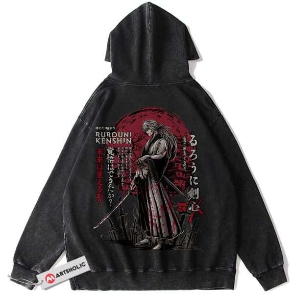 Kenshin Himura Hoodie, Rurouni Kenshin Hoodie, Anime Hoodie, Vintage Hoodie