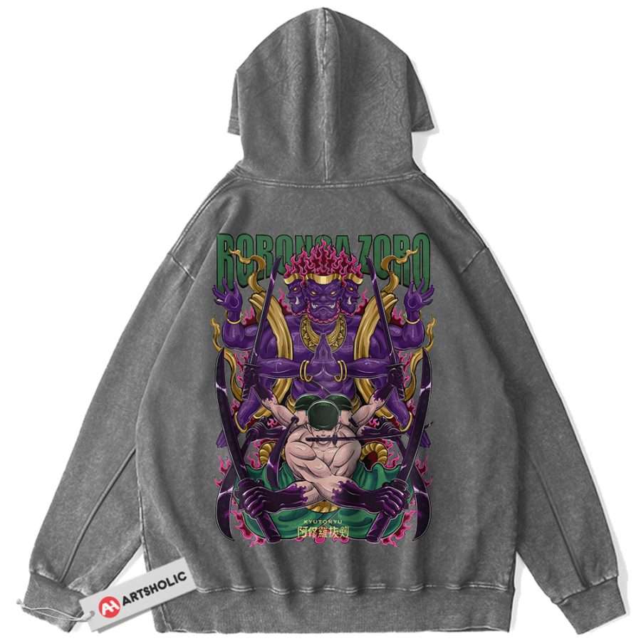 Roronoa Zoro Hoodie, One Piece Hoodie, Anime Hoodie, Vintage