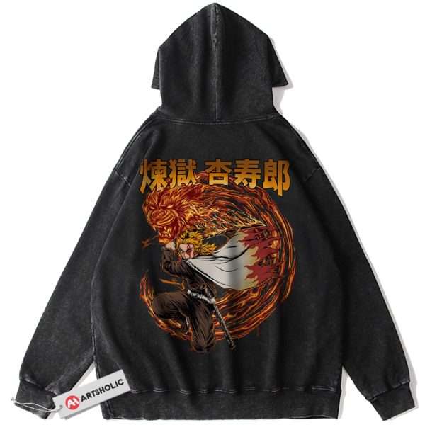 Kyojuro Rengoku Hoodie, Demon Slayer Hoodie, Anime Hoodie, Vintage Hoodie
