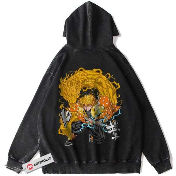 Zenitsu Agatsuma Hoodie, Demon Slayer Hoodie, Anime Hoodie, Vintage Hoodie
