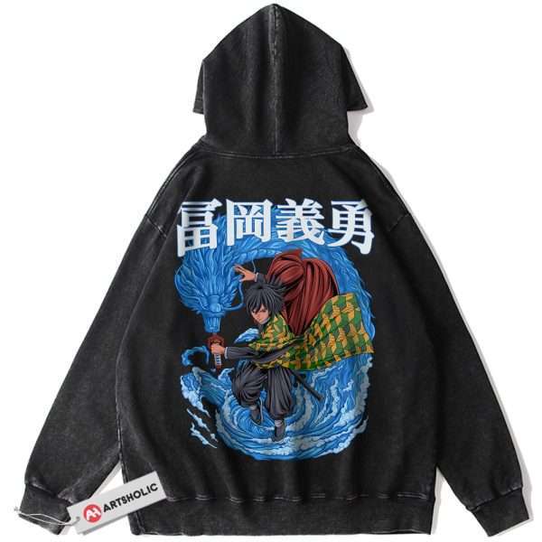 Giyu Tomioka Hoodie, Demon Slayer Hoodie, Anime Hoodie, Vintage Hoodie