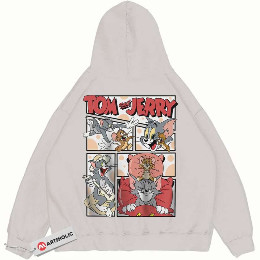 Tom and Jerry Hoodie, Animated Hoodie, Vintage Hoodie – Artsholic