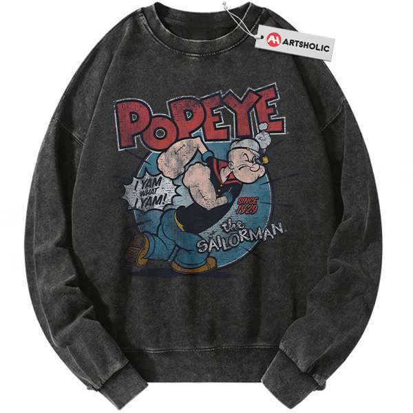 Popeye sweatshirt, Animated sweatshirt, Vintage Sweater