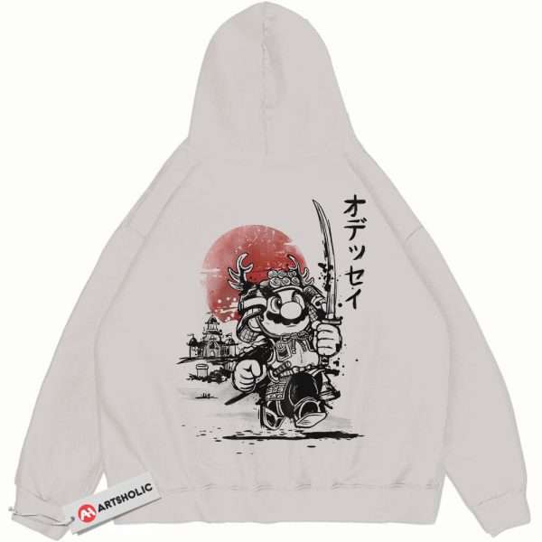 Samurai Super Mario Hoodie, Game Hoodie, Vintage Hoodie