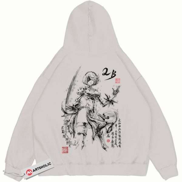 2B Hoodie, NieR:Automata Hoodie, Game Hoodie, Vintage Hoodie