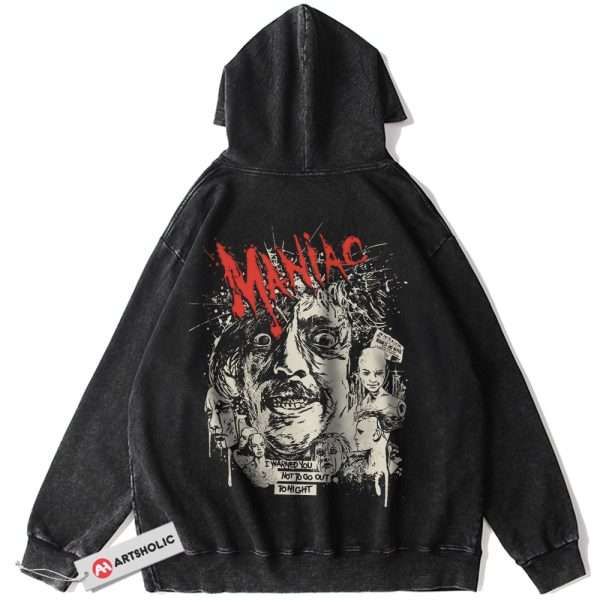 Maniac Hoodie, Halloween Hoodie, Horror Movie Hoodie, Vintage Hoodie