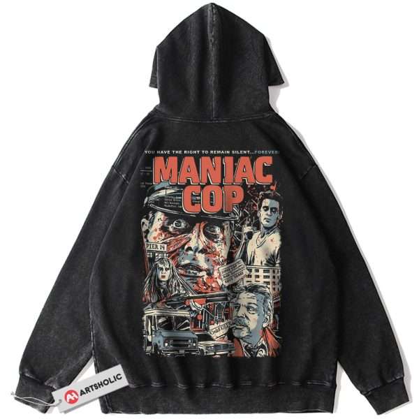 Maniac Cop Hoodie, Halloween Hoodie, Horror Movie Hoodie, Vintage Hoodie